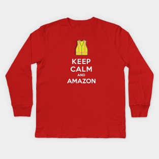 Keep Calm and Amazon with Vest Kids Long Sleeve T-Shirt